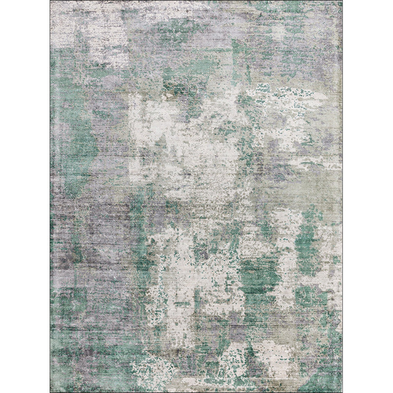 Green and Pink Modern Rug Polyester Abstract Rug Washable Non-Slip Backing Carpet for Living Room Clearhalo 'Area Rug' 'Rug' 1580220