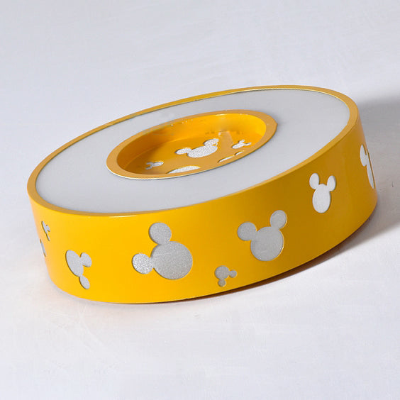 Cartoon Circle Flush Mount Ceiling Light Acrylic Ceiling Light for Kid Bedroom Yellow Clearhalo 'Ceiling Lights' 'Close To Ceiling Lights' 'Close to ceiling' 'Flush mount' Lighting' 15829