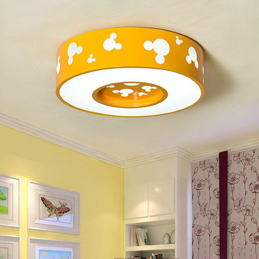 Cartoon Circle Flush Mount Ceiling Light Acrylic Ceiling Light for Kid Bedroom Clearhalo 'Ceiling Lights' 'Close To Ceiling Lights' 'Close to ceiling' 'Flush mount' Lighting' 15837