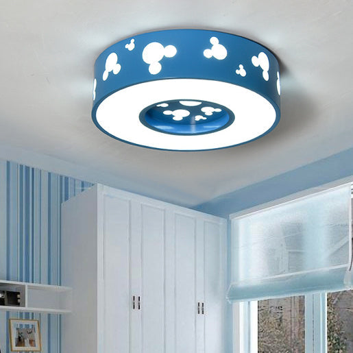 Cartoon Circle Flush Mount Ceiling Light Acrylic Ceiling Light for Kid Bedroom Clearhalo 'Ceiling Lights' 'Close To Ceiling Lights' 'Close to ceiling' 'Flush mount' Lighting' 15838