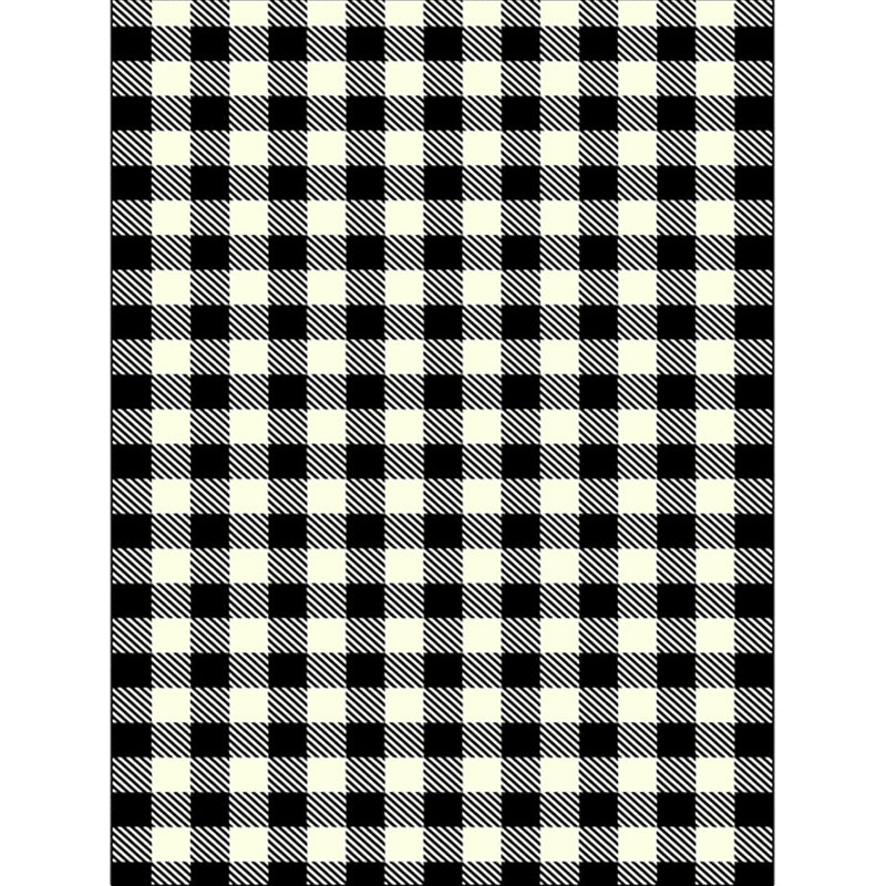 Modern Living Room Rug in Black and White Small Check Print Rug Polyester Machine Washable Area Rug Clearhalo 'Area Rug' 'Modern' 'Rugs' Rug' 1583899