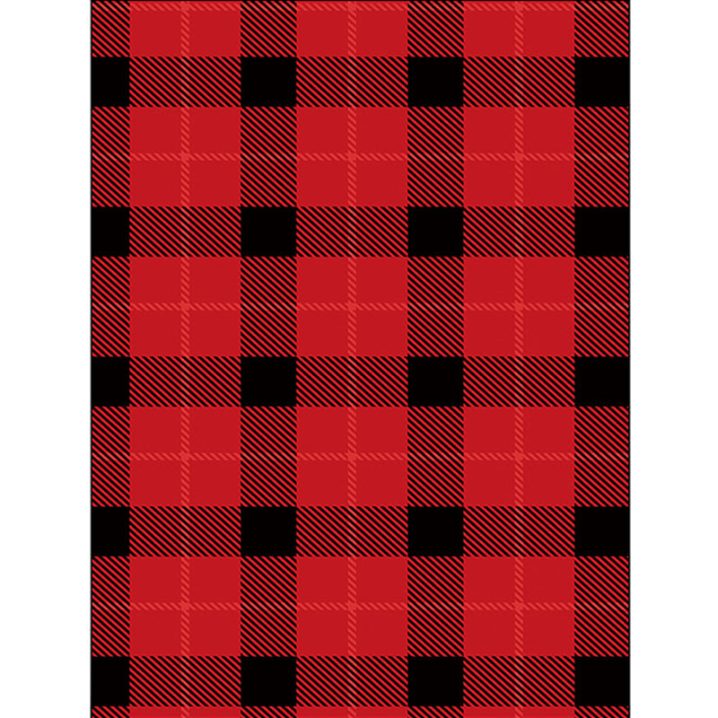 Modern Living Room Rug in Brown and Red Tartan Print Rug Polyester Pet Friendly Area Rug Clearhalo 'Area Rug' 'Modern' 'Rugs' Rug' 1584474