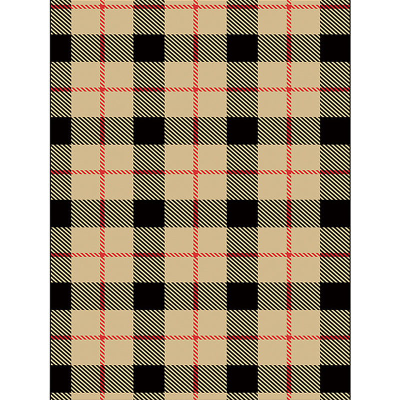 Modern Living Room Rug in Brown and Red Tartan Print Rug Polyester Pet Friendly Area Rug Clearhalo 'Area Rug' 'Modern' 'Rugs' Rug' 1584482