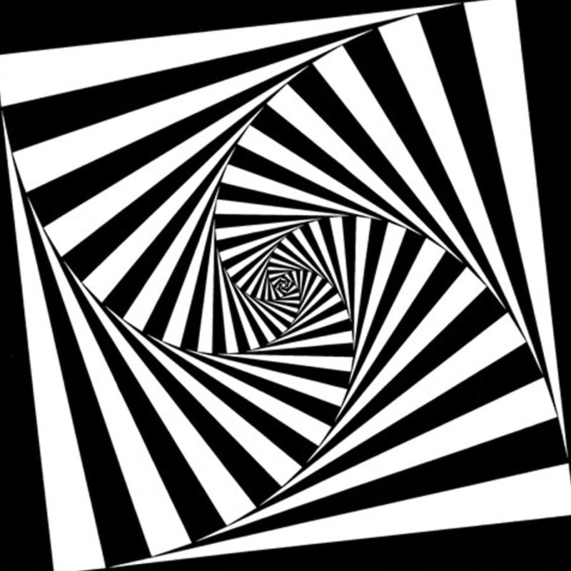 Novelty Living Room Rug in Black and White 3D Stripe Print Rug Polyester Non-Slip Machine Washable Area Rug Clearhalo 'Area Rug' 'Rug' 1584678