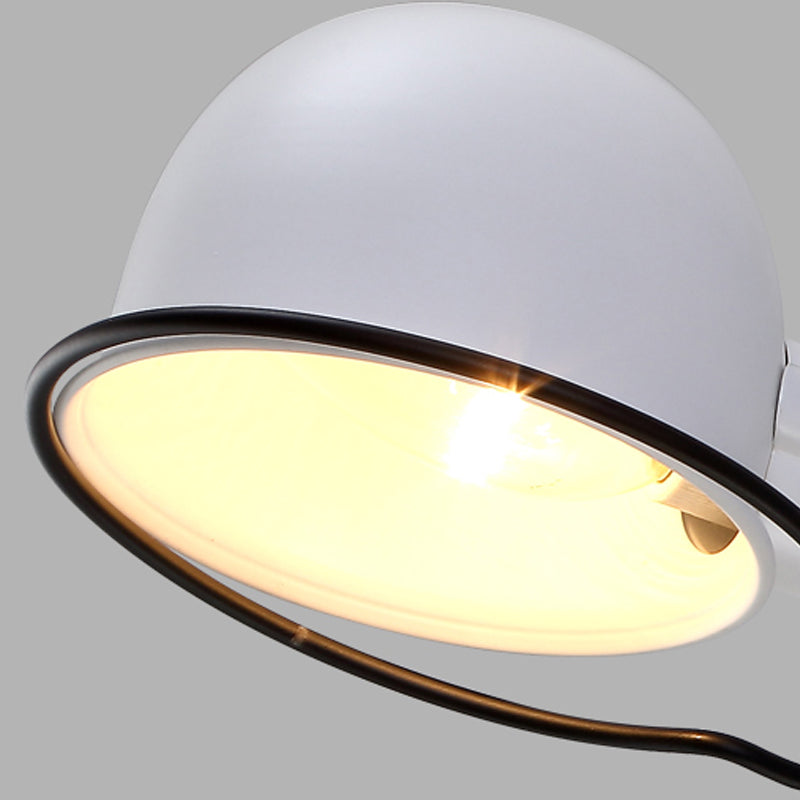 Black/White Swing Arm Wall Light Fixture with Bowl Shade Industrial Metal 1 Head Corridor Sconce Lamp Clearhalo 'Art deco wall lights' 'Cast Iron' 'Glass' 'Industrial wall lights' 'Industrial' 'Middle century wall lights' 'Modern' 'Rustic wall lights' 'Tiffany' 'Traditional wall lights' 'Wall Lamps & Sconces' 'Wall Lights' Lighting' 158513