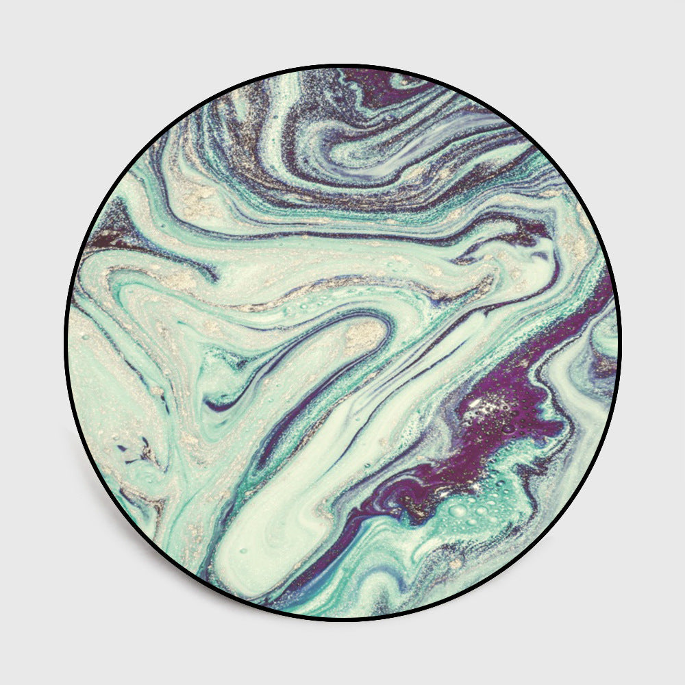 Scandinavian Modern Rug in Green Abstract Marble Pattern Rug Polyester Non-Slip Washable Carpet for Home Decoration Green Clearhalo 'Area Rug' 'Modern' 'Rugs' Rug' 1585258