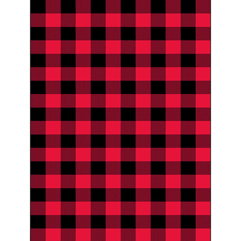 Modern Living Room Rug in Red Check Print Rug Polyester Stain-Resistant Washable Area Rug Clearhalo 'Area Rug' 'Modern' 'Rugs' Rug' 1585275