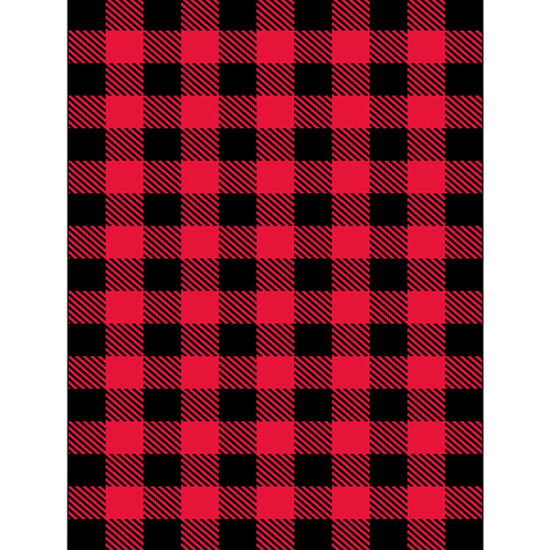 Casual Modern Rug in Red Check Stripe Pattern Rug Polyester Pet Friendly Anti-Slip Carpet for Home Decoration Clearhalo 'Area Rug' 'Modern' 'Rugs' Rug' 1585531
