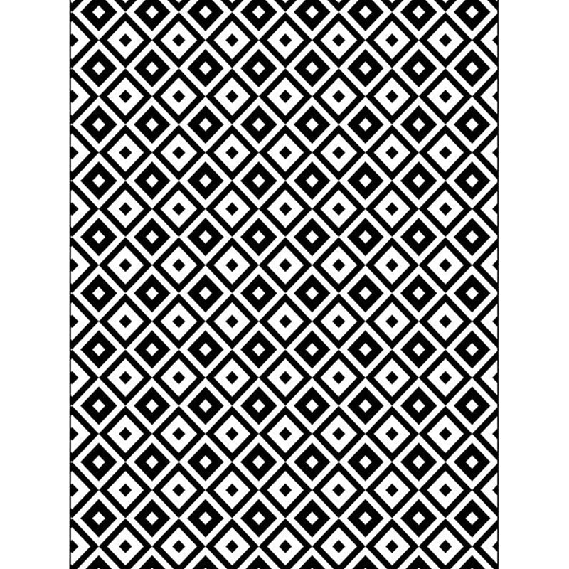 Novelty Modern Rug in Black and White Rhombus Pattern Rug Polyester Non-Slip Pet Friendly Carpet for Home Decoration Clearhalo 'Area Rug' 'Modern' 'Rugs' Rug' 1585579