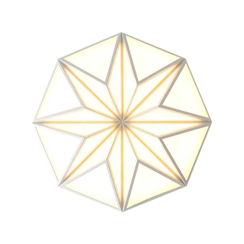Geometric Great Room Flush Light Acrylic LED Simplicity Ceiling Mounted Fixture in Black/White/Gold Clearhalo 'Ceiling Lights' 'Close To Ceiling Lights' 'Close to ceiling' 'Flush mount' Lighting' 1586225