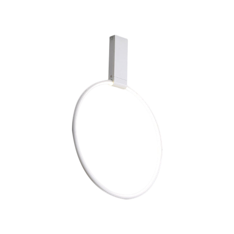 16"/23.5" Wide Ring Ceiling Fixture Modern Style Metallic Black/White/Gold LED Flush Mount Lamp in Warm/White/Natural Light Clearhalo 'Ceiling Lights' 'Close To Ceiling Lights' 'Close to ceiling' 'Flush mount' Lighting' 1586296