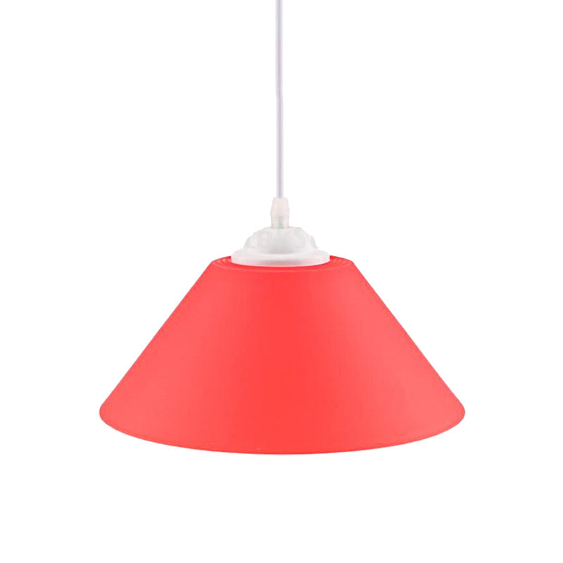 Black/Gray/Dark Green Conic Shade Pendant Light Modern Metal 1 Head Living Room Hanging Lamp with Adjustable Cord Clearhalo 'Ceiling Lights' 'Modern Pendants' 'Modern' 'Pendant Lights' 'Pendants' Lighting' 158945