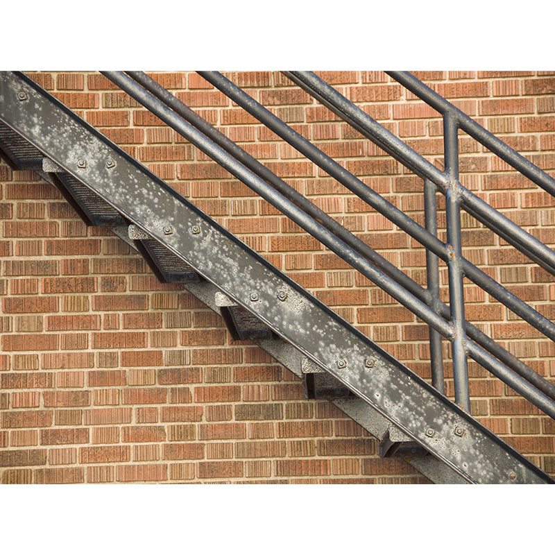 Contemporary Steel Stairway Mural Wallpaper Non-Woven Waterproof Khaki Wall Covering Clearhalo 'Wall Decor' 'Wall Mural' 1595663
