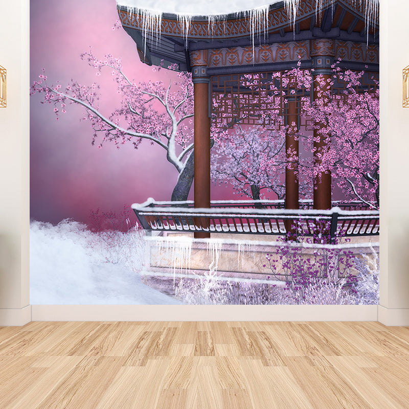 House Decor Pavilion Mural Decal Customized Contemporary Wall Covering for Kitchen Clearhalo 'Wall Decor' 'Wall Mural' 1595851