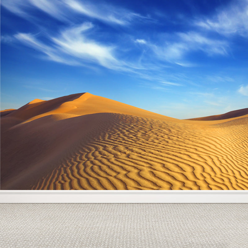 Dune and Sky Scenery Mural Contemporary Moisture Resistant Bedroom Wall Covering, Custom Clearhalo 'Wall Decor' 'Wall Mural' 1596346