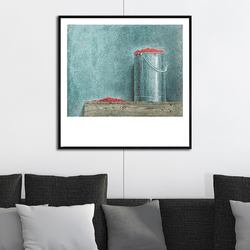 Still Life Fruit Canvas Painting Textured Retro Style House Interior Wall Art Grey Clearhalo 'Art Gallery' 'Canvas Art' 'Traditional' Arts' 1598843