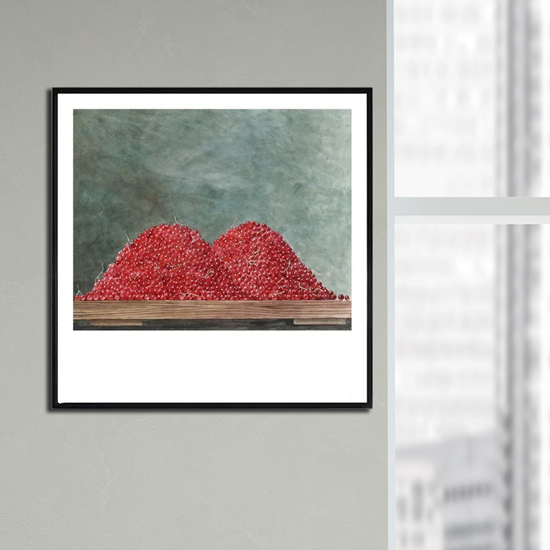 Minimalism Fruit-Paint Wall Art Decor Living Room Canvas Print in Pastel Color, Textured Clearhalo 'Art Gallery' 'Canvas Art' 'Contemporary Art Gallery' 'Contemporary Art' 'Minimalism' 'Minimalist Art Gallery' 'Scandinavian' Arts' 1599087