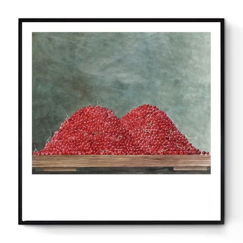 Minimalism Fruit-Paint Wall Art Decor Living Room Canvas Print in Pastel Color, Textured Clearhalo 'Art Gallery' 'Canvas Art' 'Contemporary Art Gallery' 'Contemporary Art' 'Minimalism' 'Minimalist Art Gallery' 'Scandinavian' Arts' 1599089