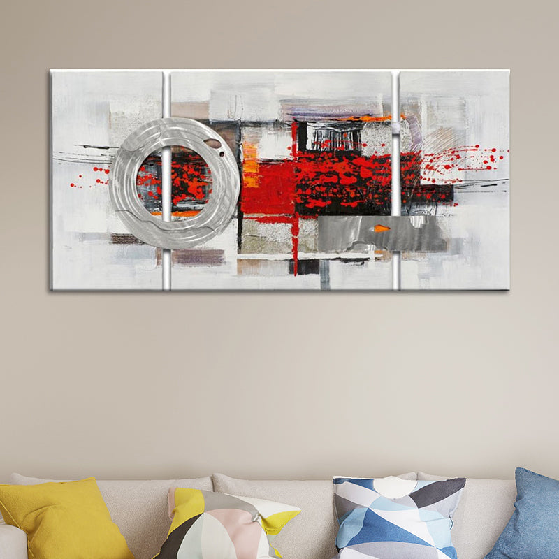 Circles Painting Art Print Textured Surface Modern Style Living Room Wall Decoration Clearhalo 'Art Gallery' 'Canvas Art' 'Contemporary Art Gallery' 'Modern' Arts' 1599572