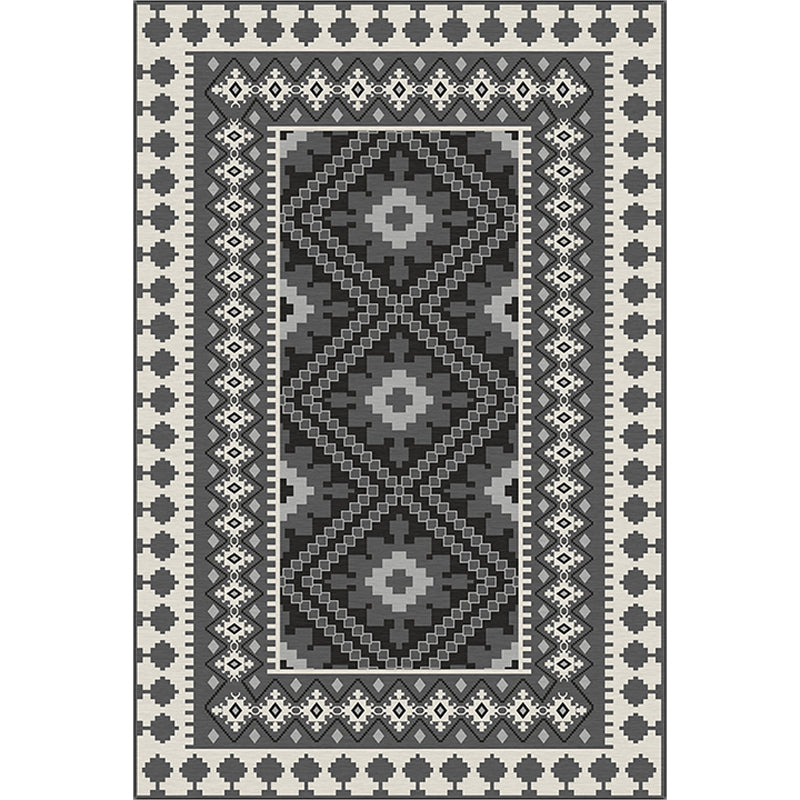Americana Tribal Print Rug Grey and Brown Polyester Rug Machine Washable Non-Slip Area Rug for Living Room Clearhalo 'Area Rug' 'Rugs' 'Southwestern' Rug' 1608559