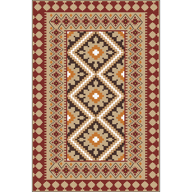Americana Tribal Print Rug Grey and Brown Polyester Rug Machine Washable Non-Slip Area Rug for Living Room Clearhalo 'Area Rug' 'Rugs' 'Southwestern' Rug' 1608567