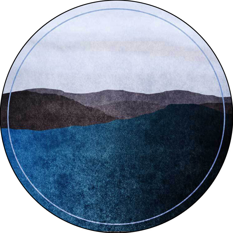 Green and Grey Oriental Rug Polyester Mountain Ombre Pattern Rug Washable Non-Slip Backing Carpet for Living Room Clearhalo 'Area Rug' 'Rug' 1610262