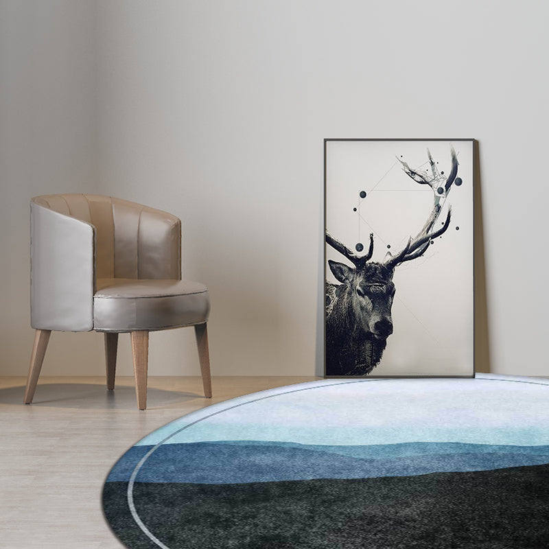 Green and Grey Oriental Rug Polyester Mountain Ombre Pattern Rug Washable Non-Slip Backing Carpet for Living Room Clearhalo 'Area Rug' 'Rug' 1610269