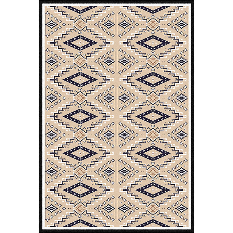 Americana Geometric Print Rug Yellow Polyester Rug Machine Washable Non-Slip Area Rug for Living Room Clearhalo 'Area Rug' 'Rugs' 'Southwestern' Rug' 1610468