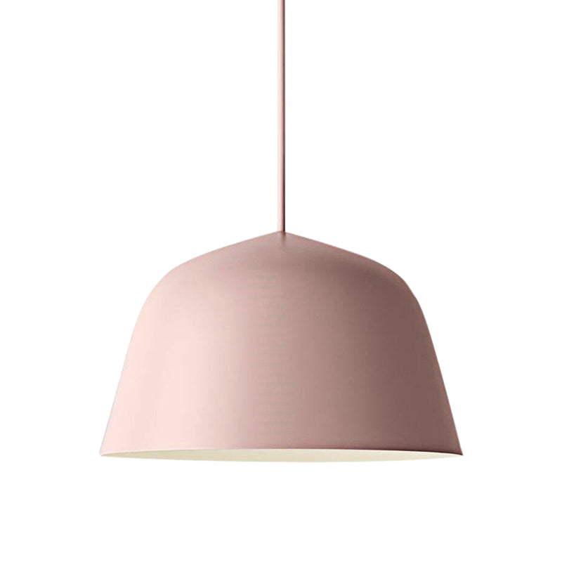 Nordic Style Dome Shade Hanging Ceiling Light 10"/16" Dia 1 Light Metal Pendant Lamp in Black/Green for Bedroom Clearhalo 'Ceiling Lights' 'Modern Pendants' 'Modern' 'Pendant Lights' 'Pendants' Lighting' 161257