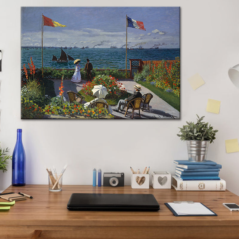 Green Seascape Painting Canvas Art Textured Surface Wall Decoration for Home Gallery Green Clearhalo 'Art Gallery' 'Canvas Art' 'Contemporary Art Gallery' 'Modern' Arts' 1614606