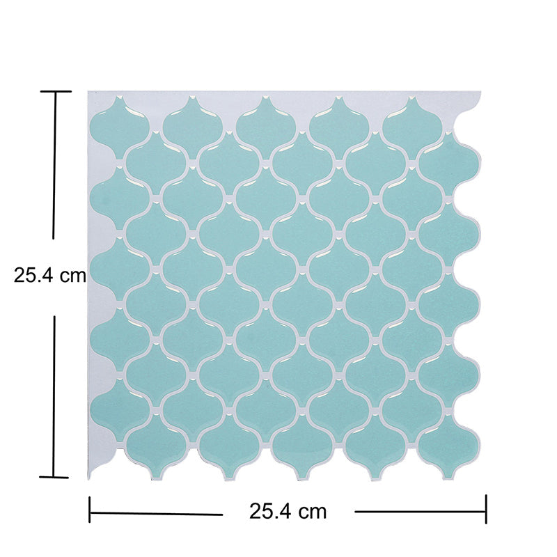 Pastel Color Quatrefoil Wallpapers Mosaics Modern Peel and Stick Wall Decor for Washroom Clearhalo 'Modern wall decor' 'Modern' 'Wallpaper' Wall Decor' 1617355