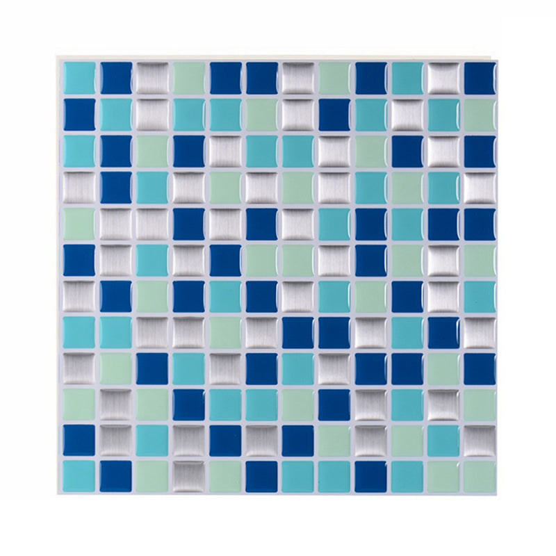 Bright Color Boho Wallpaper Panels 9.8' x 9.8" Mosaic Tile Peel Wall Covering for Kitchen Clearhalo 'Wall Decor' 'Wallpaper' 1617608