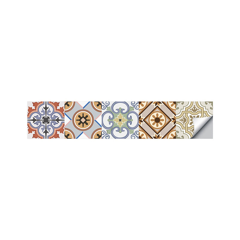 Adhesive Flower Wallpaper Panel Brown PVC Wall Covering, Easy Peel off, 3.5' L x 8" W Clearhalo 'Wall Decor' 'Wallpaper' 1618383