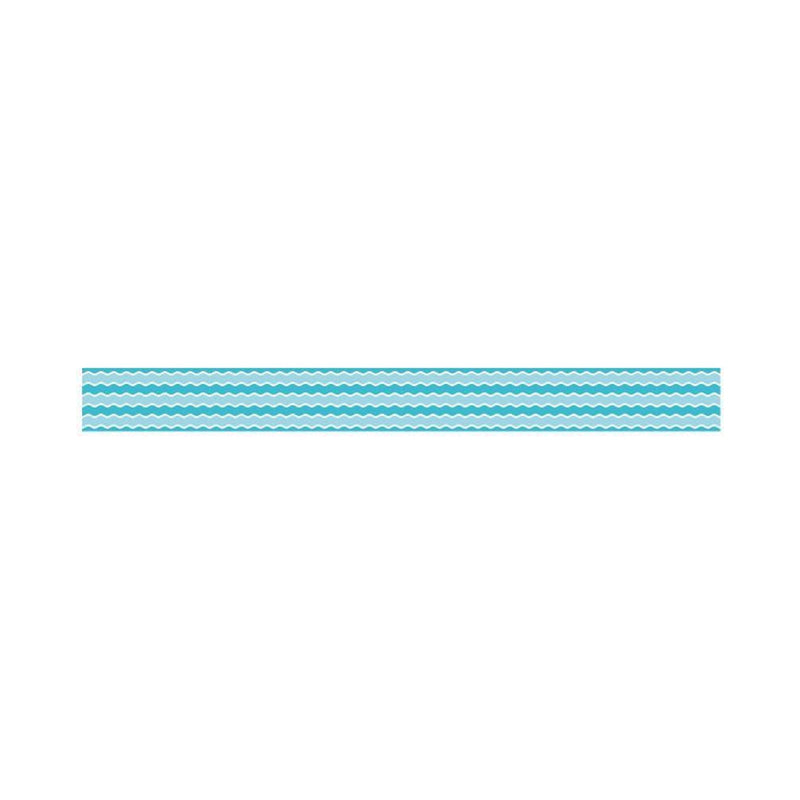 Simple Wave Pattern Wallpaper Border PVC Removable Blue Wall Covering for Bedroom Clearhalo 'Modern wall decor' 'Modern' 'Wallpaper' Wall Decor' 1618503