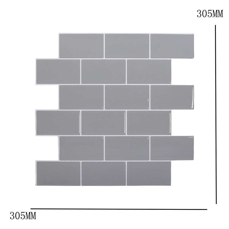 Grey Brick Wallpaper Panels Self-Sticking Country Bathroom Wall Covering, 12' L x 12" W Clearhalo 'Country wall decor' 'Rustic' 'Wallpaper' Wall Decor' 1618524