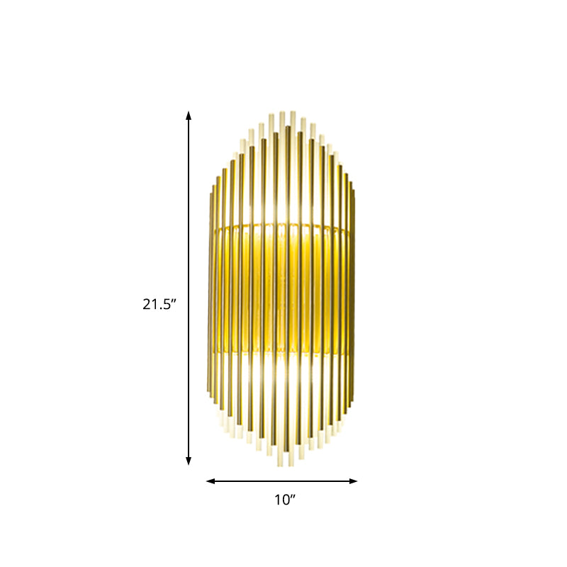 2 Lights Pipe Wall Mounted Lamp Modern Style Clear Crystal and Metal Wall Lighting in Brass for Bedroom Clearhalo 'Modern wall lights' 'Modern' 'Wall Lamps & Sconces' 'Wall Lights' Lighting' 161871