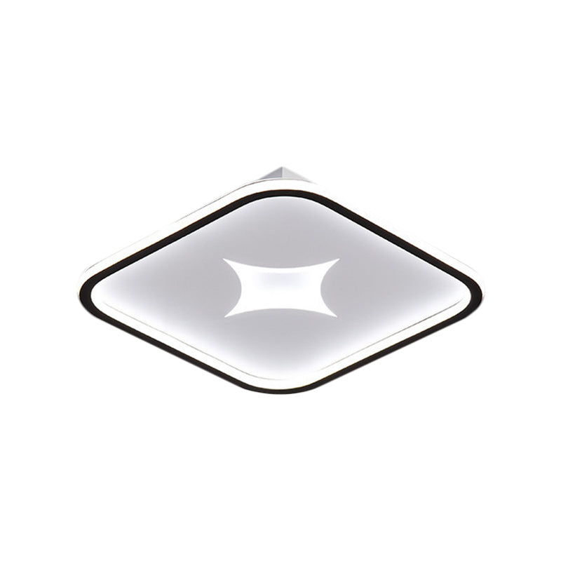 Round/Rectangle Flush Mount Modernist Metallic Black/Gold LED Flush Ceiling Light in White Light, 16"/19.5"/37.5" W Clearhalo 'Ceiling Lights' 'Close To Ceiling Lights' 'Close to ceiling' 'Flush mount' Lighting' 1623322