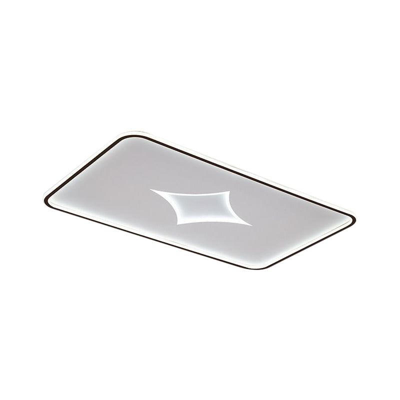 Round/Rectangle Flush Mount Modernist Metallic Black/Gold LED Flush Ceiling Light in White Light, 16"/19.5"/37.5" W Clearhalo 'Ceiling Lights' 'Close To Ceiling Lights' 'Close to ceiling' 'Flush mount' Lighting' 1623331
