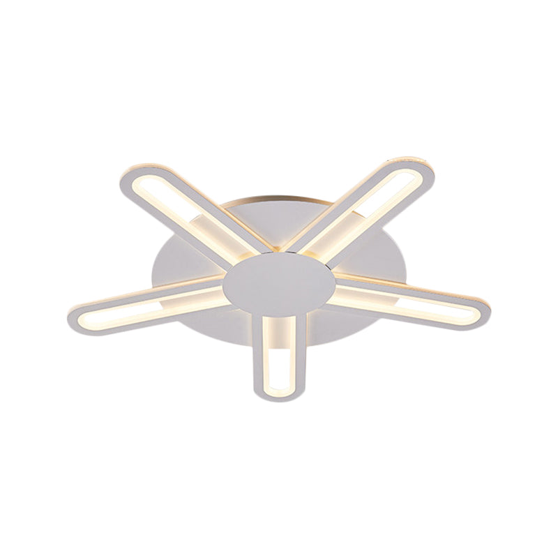 Metallic Blossom Flush Light Contemporary 29.5"/34"/30.5" Wide LED White Flush Mount Lighting in Warm/White Light Clearhalo 'Ceiling Lights' 'Close To Ceiling Lights' 'Close to ceiling' 'Flush mount' Lighting' 1623580