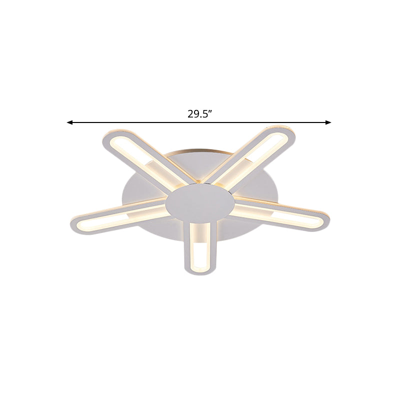 Metallic Blossom Flush Light Contemporary 29.5"/34"/30.5" Wide LED White Flush Mount Lighting in Warm/White Light Clearhalo 'Ceiling Lights' 'Close To Ceiling Lights' 'Close to ceiling' 'Flush mount' Lighting' 1623581