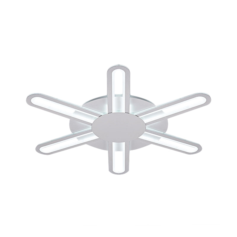 Metallic Blossom Flush Light Contemporary 29.5"/34"/30.5" Wide LED White Flush Mount Lighting in Warm/White Light Clearhalo 'Ceiling Lights' 'Close To Ceiling Lights' 'Close to ceiling' 'Flush mount' Lighting' 1623585
