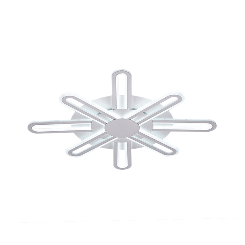 Metallic Blossom Flush Light Contemporary 29.5"/34"/30.5" Wide LED White Flush Mount Lighting in Warm/White Light Clearhalo 'Ceiling Lights' 'Close To Ceiling Lights' 'Close to ceiling' 'Flush mount' Lighting' 1623590