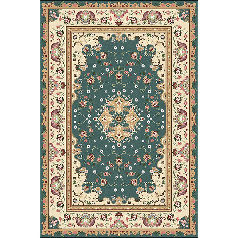 Multicolor Bedroom Rug Moroccan Medallion Flower Pattern Area Rug Polyester Pet Friendly Carpet Clearhalo 'Area Rug' 'Moroccan' 'Rugs' Rug' 1623959