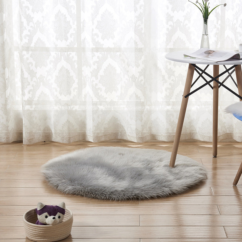 Unique Plain Rug Pink and Grey Nordic Rug Shag Washable Anti-Slip Backing Area Rug for Living Room Clearhalo 'Area Rug' 'Casual' 'Rugs' Rug' 1624786