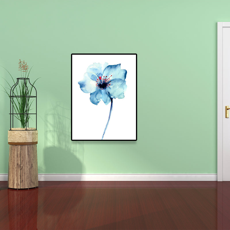 Watercolor Flower Canvas Print Farmhouse Style Textured Wall Art in Soft Color Clearhalo 'Art Gallery' 'Canvas Art' 'Country Art Gallery' 'French Country' 'Rustic' Arts' 1625368