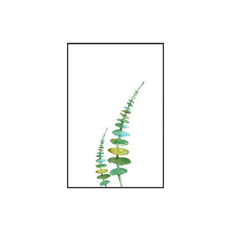 Green Leaves Print Wall Art Decor Textured Surface Countryside Living Room Canvas Clearhalo 'Art Gallery' 'Canvas Art' 'Country Art Gallery' 'French Country' 'Rustic' Arts' 1625692