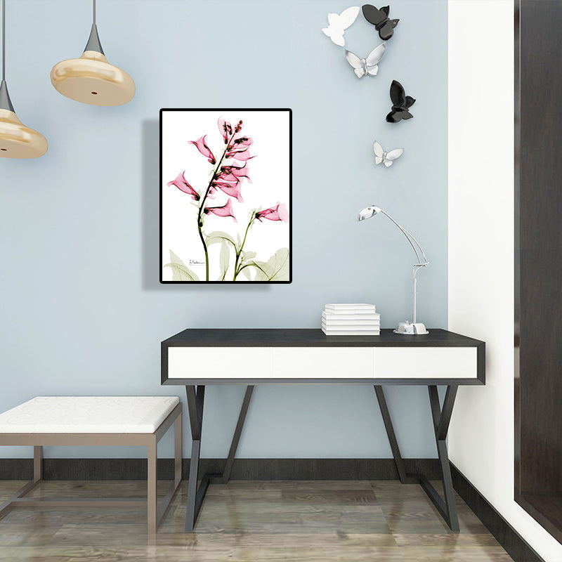 Flowers Painting Canvas Wall Art Farmhouse Textured Wall Decor for Girls Bedroom Pink Design 2 Clearhalo 'Art Gallery' 'Canvas Art' 'Country Art Gallery' 'French Country' 'Rustic' Arts' 1625905