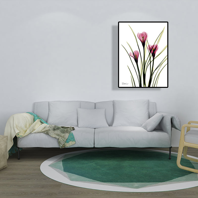 Flowers Painting Canvas Wall Art Farmhouse Textured Wall Decor for Girls Bedroom Clearhalo 'Art Gallery' 'Canvas Art' 'Country Art Gallery' 'French Country' 'Rustic' Arts' 1625913