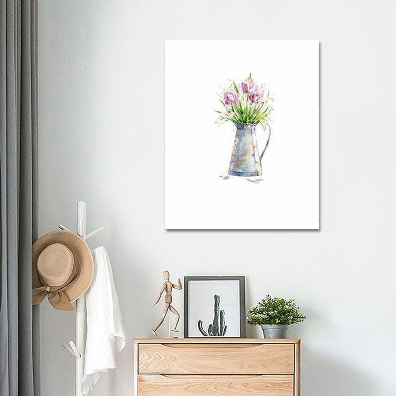 Bonsai Wall Art Print in Green Canvas Made Wall Decor for House Interior, Textured Green Design 1 Clearhalo 'Art Gallery' 'Canvas Art' 'Country Art Gallery' 'French Country' 'Rustic' Arts' 1625954