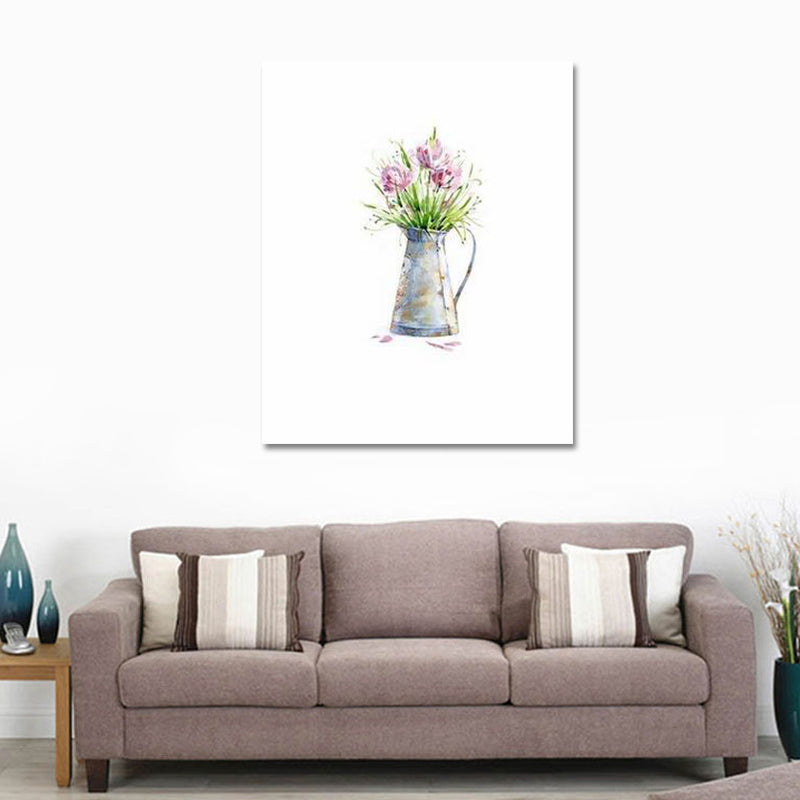 Bonsai Wall Art Print in Green Canvas Made Wall Decor for House Interior, Textured Clearhalo 'Art Gallery' 'Canvas Art' 'Country Art Gallery' 'French Country' 'Rustic' Arts' 1625955